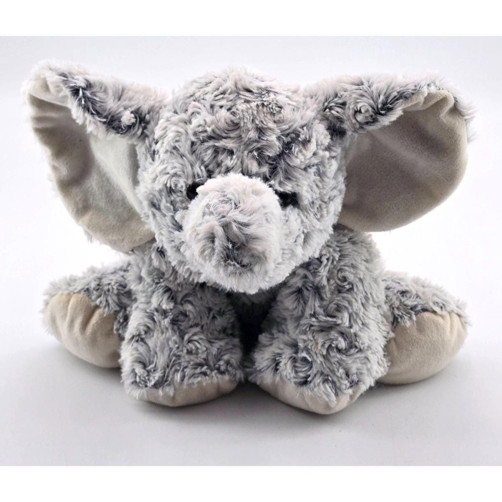 Animal Alley Elephant Plush 12" Toys R‎ Us Gray Swirl Fur Stuffed Animal Soft